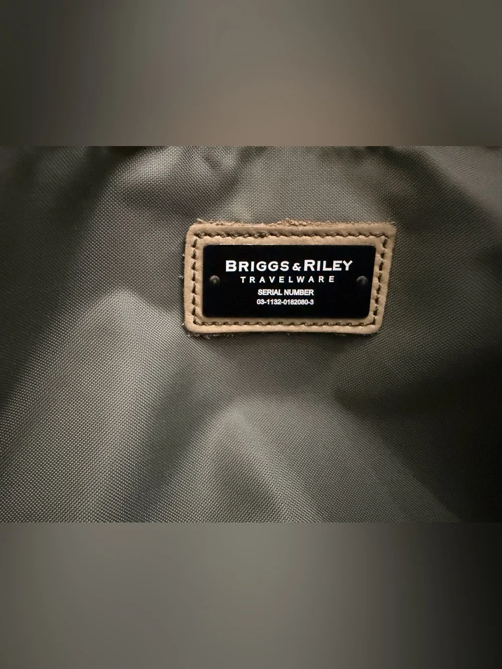 Briggs & Riley Olive Ballistic Nylon Laptop Case / Briefcase Bag — Missing Strap